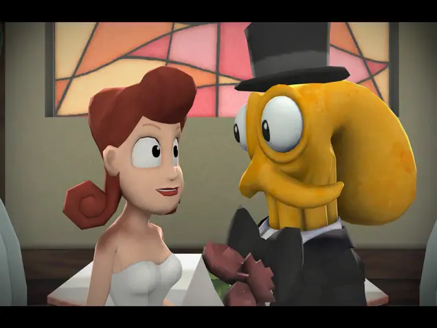 Image of Octodad getting married. 